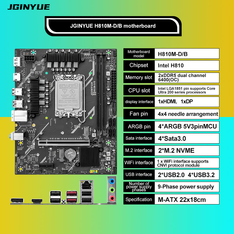 Lga1851 Gaming Motherboard - Intel için H810 Intel LGA1851 DDR5
