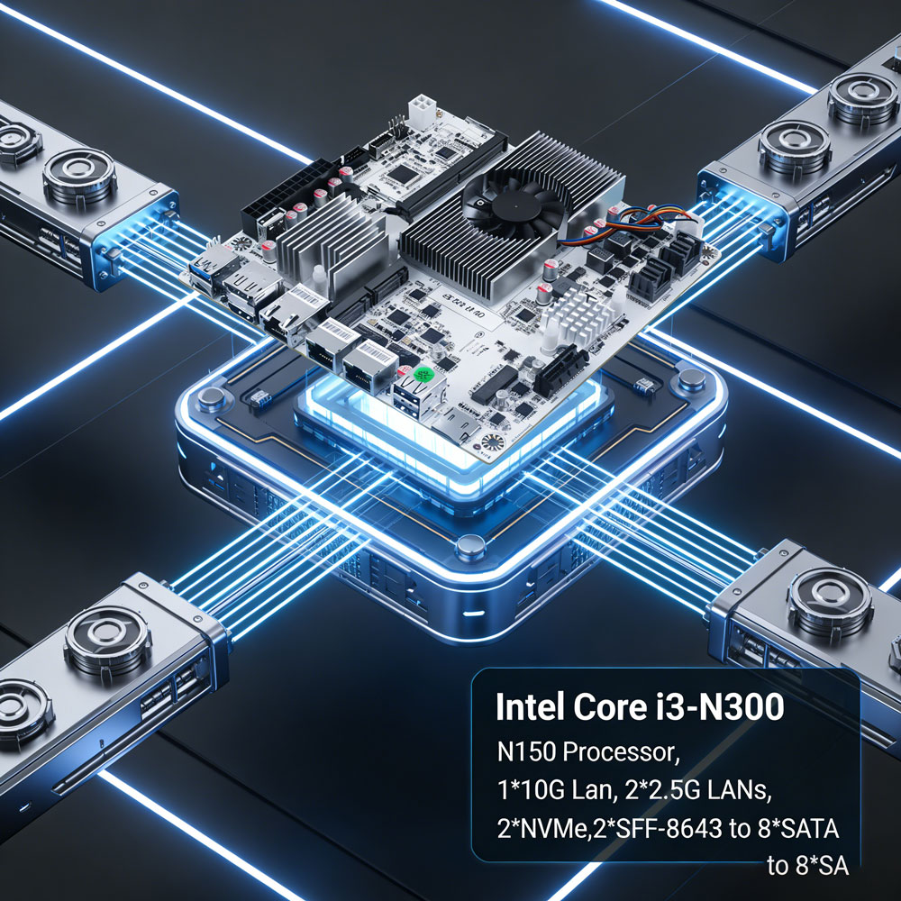 8-Bay NAS Mini ITX Anakart Int - Mini Itx Dual 2.5G Nas Motherboard incelemesi ve fiyatı