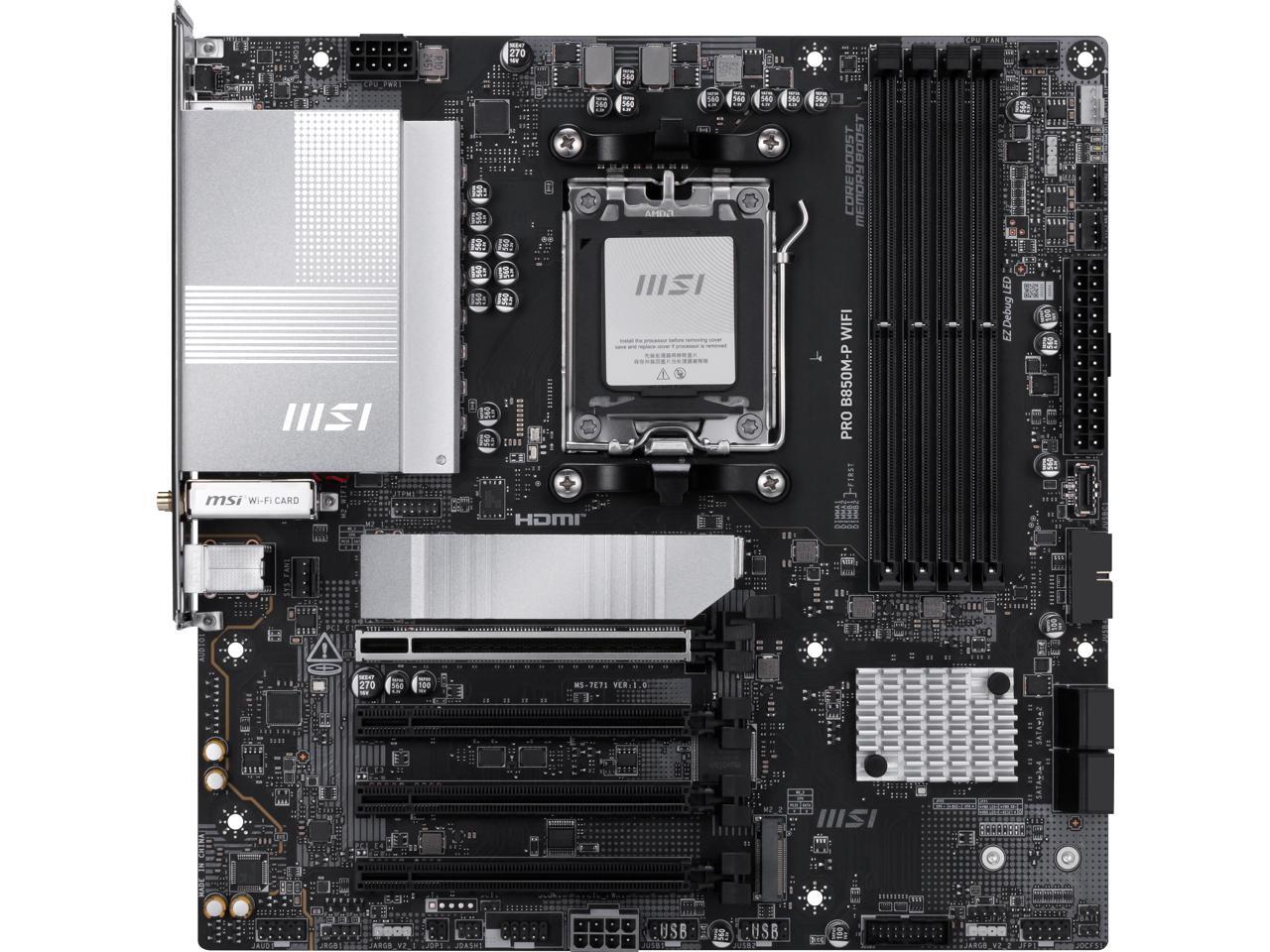 MSI PRO B850M-P WIFI AM5 AMD B - Am5 Micro Atx Pcie 5.0 Motherboard incelemesi ve fiyatı